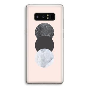 CaseCompany Marmeren cirkels: Samsung Galaxy Note 8 Transparant Hoesje