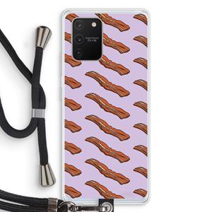 CaseCompany Bacon to my eggs #2: Samsung Galaxy S10 Lite Transparant Hoesje met koord