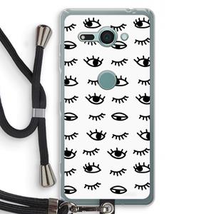 CaseCompany Eye pattern #2: Sony Xperia XZ2 Compact Transparant Hoesje met koord