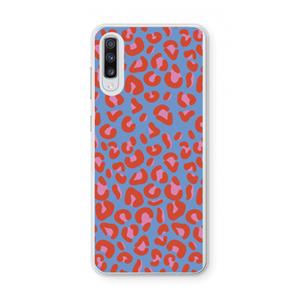 CaseCompany Leopard blue: Samsung Galaxy A70 Transparant Hoesje