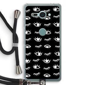 CaseCompany Eye pattern #3: Sony Xperia XZ2 Compact Transparant Hoesje met koord