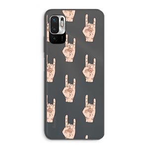 CaseCompany Rock: Xiaomi Redmi Note 10 5G Transparant Hoesje