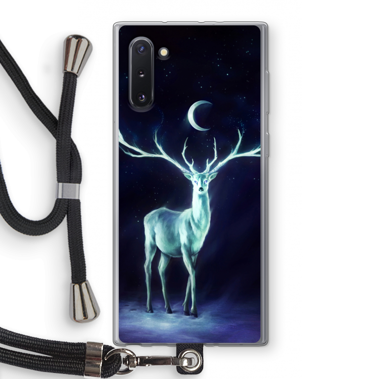 CaseCompany Nightbringer: Samsung Galaxy Note 10 Transparant Hoesje met koord