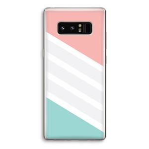 CaseCompany Strepen pastel: Samsung Galaxy Note 8 Transparant Hoesje