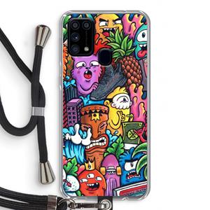 CaseCompany Vexx Mixtape: Samsung Galaxy M31 Transparant Hoesje met koord