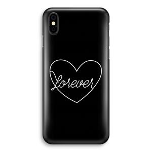 CaseCompany Forever heart black: iPhone Xs Volledig Geprint Hoesje