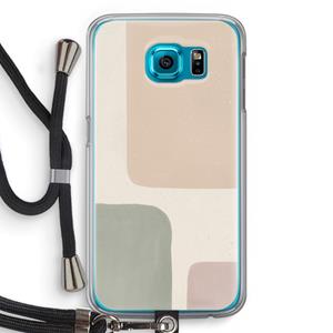CaseCompany Geo #7: Samsung Galaxy S6 Transparant Hoesje met koord