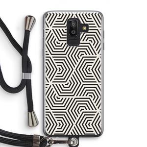 CaseCompany Magic pattern: Samsung Galaxy J8 (2018) Transparant Hoesje met koord
