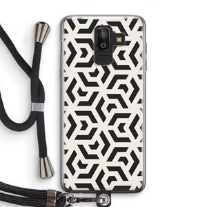 CaseCompany Crazy pattern: Samsung Galaxy J8 (2018) Transparant Hoesje met koord