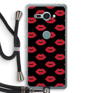 CaseCompany Lips: Sony Xperia XZ2 Compact Transparant Hoesje met koord