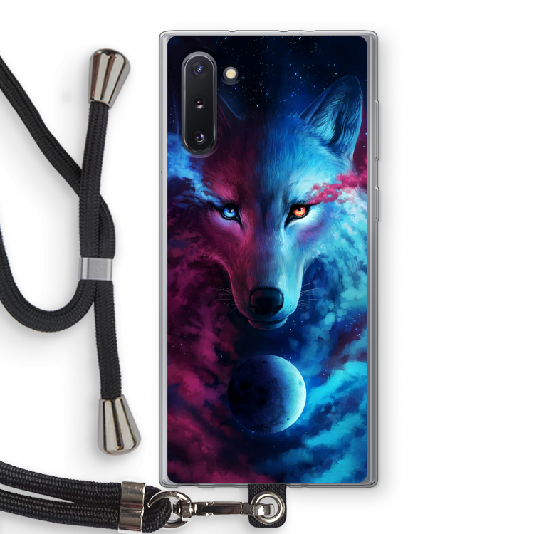 CaseCompany Where Light And Dark Meet: Samsung Galaxy Note 10 Transparant Hoesje met koord
