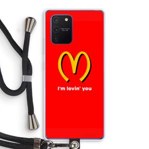 CaseCompany I'm lovin' you: Samsung Galaxy Note 10 Lite Transparant Hoesje met koord