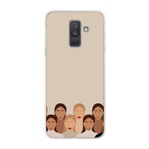 CaseCompany Girls girls girls: Samsung Galaxy A6 Plus (2018) Transparant Hoesje