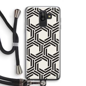 CaseCompany Geometrisch patroon: Samsung Galaxy J8 (2018) Transparant Hoesje met koord