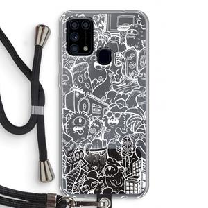 CaseCompany Vexx City #2: Samsung Galaxy M31 Transparant Hoesje met koord