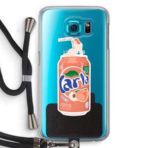 CaseCompany S(peach)less: Samsung Galaxy S6 Transparant Hoesje met koord