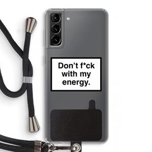 CaseCompany My energy: Samsung Galaxy S21 Plus Transparant Hoesje met koord