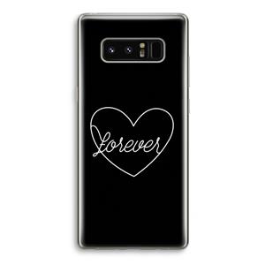 CaseCompany Forever heart black: Samsung Galaxy Note 8 Transparant Hoesje