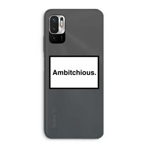 CaseCompany Ambitchious: Xiaomi Redmi Note 10 5G Transparant Hoesje