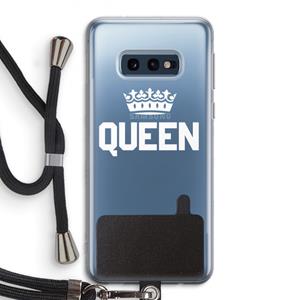 CaseCompany Queen zwart: Samsung Galaxy S10e Transparant Hoesje met koord