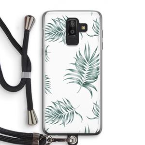 CaseCompany Simple leaves: Samsung Galaxy J8 (2018) Transparant Hoesje met koord