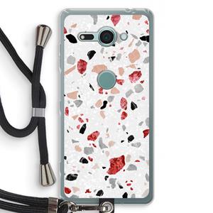 CaseCompany Terrazzo N°12: Sony Xperia XZ2 Compact Transparant Hoesje met koord