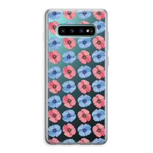 CaseCompany Klaproosjes: Samsung Galaxy S10 Plus Transparant Hoesje