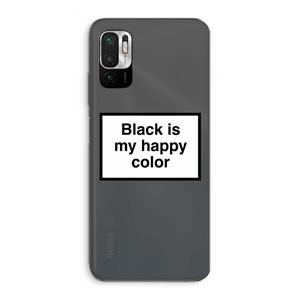 CaseCompany Black is my happy color: Xiaomi Redmi Note 10 5G Transparant Hoesje