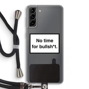 CaseCompany No time: Samsung Galaxy S21 Plus Transparant Hoesje met koord