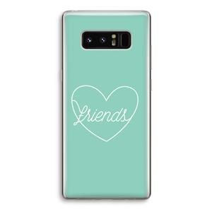 CaseCompany Friends heart pastel: Samsung Galaxy Note 8 Transparant Hoesje