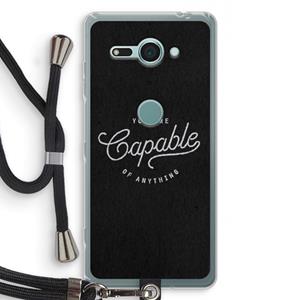 CaseCompany Capable: Sony Xperia XZ2 Compact Transparant Hoesje met koord