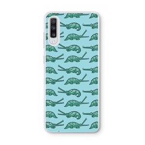 CaseCompany Kroko: Samsung Galaxy A70 Transparant Hoesje