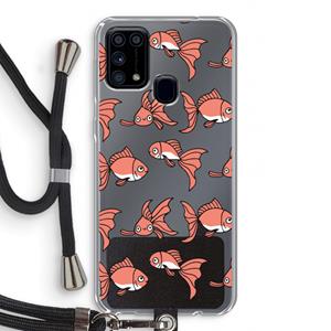 CaseCompany Blub: Samsung Galaxy M31 Transparant Hoesje met koord