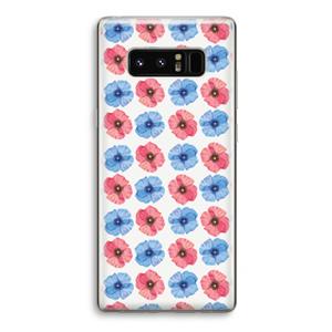 CaseCompany Klaproosjes: Samsung Galaxy Note 8 Transparant Hoesje