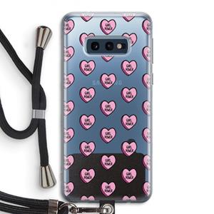 CaseCompany GIRL POWER: Samsung Galaxy S10e Transparant Hoesje met koord