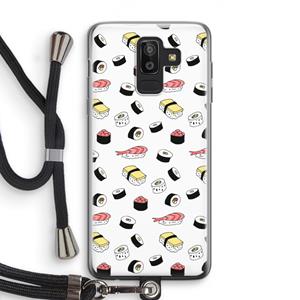 CaseCompany Sushi time: Samsung Galaxy J8 (2018) Transparant Hoesje met koord