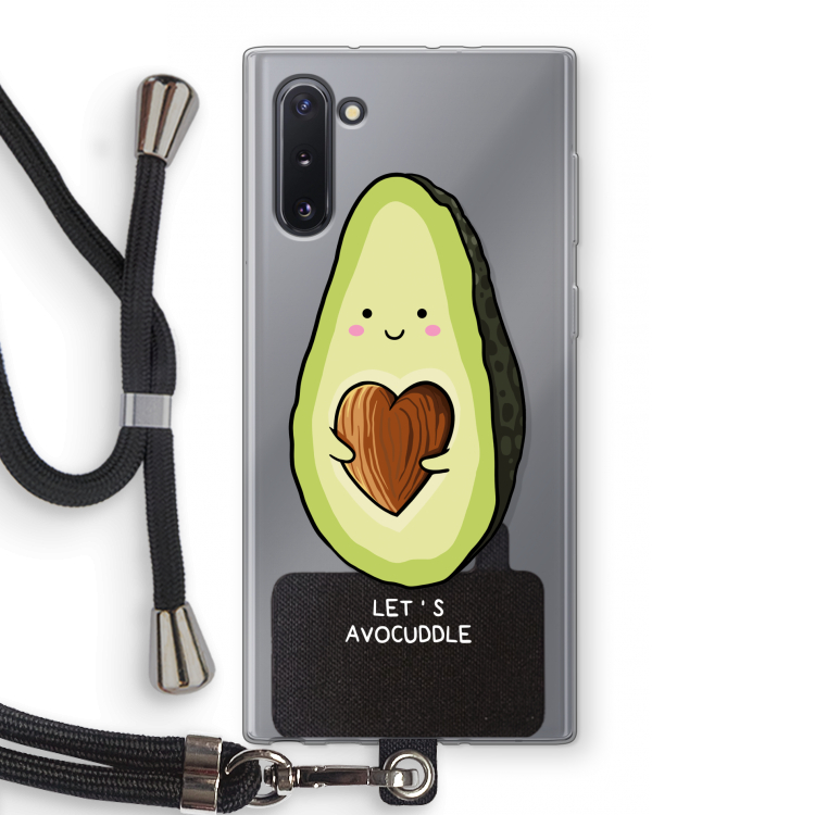 CaseCompany Avocuddle: Samsung Galaxy Note 10 Transparant Hoesje met koord