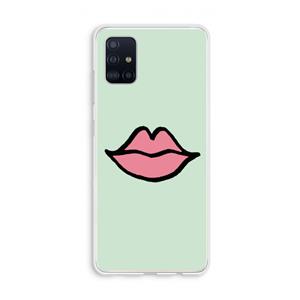 CaseCompany Kusje: Galaxy A51 4G Transparant Hoesje
