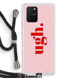 CaseCompany Ugh: Samsung Galaxy S10 Lite Transparant Hoesje met koord