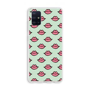 CaseCompany Lipjes: Galaxy A51 4G Transparant Hoesje