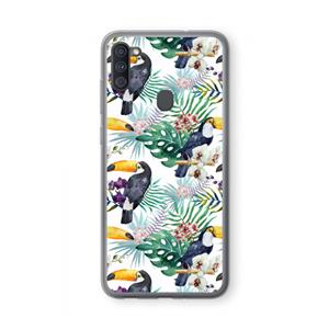CaseCompany Tukans: Samsung Galaxy A11 Transparant Hoesje
