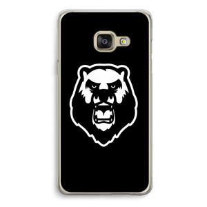 CaseCompany Angry Bear (black): Samsung A3 (2017) Transparant Hoesje