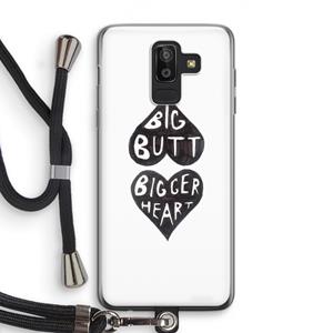 CaseCompany Big butt bigger heart: Samsung Galaxy J8 (2018) Transparant Hoesje met koord