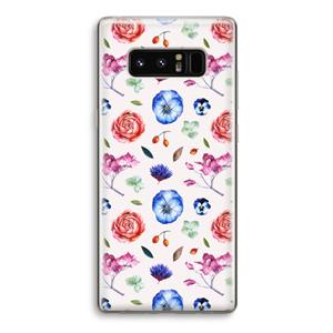 CaseCompany Bloemetjes: Samsung Galaxy Note 8 Transparant Hoesje