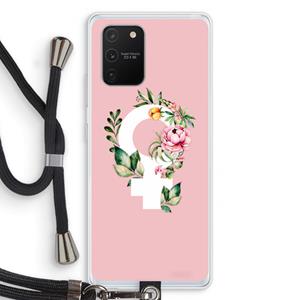 CaseCompany Venus: Samsung Galaxy S10 Lite Transparant Hoesje met koord