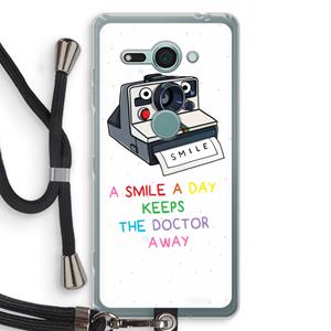 CaseCompany Smile: Sony Xperia XZ2 Compact Transparant Hoesje met koord