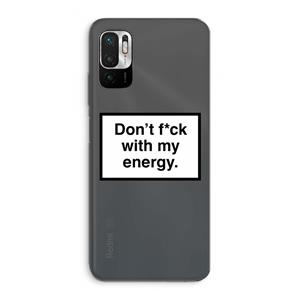 CaseCompany My energy: Xiaomi Redmi Note 10 5G Transparant Hoesje