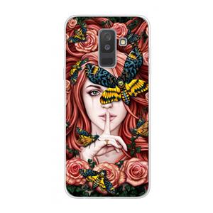 CaseCompany Lady Moth: Samsung Galaxy A6 Plus (2018) Transparant Hoesje