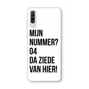CaseCompany Da ziede van hier: Samsung Galaxy A70 Transparant Hoesje