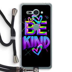 CaseCompany Be Kind: Sony Xperia XZ2 Compact Transparant Hoesje met koord